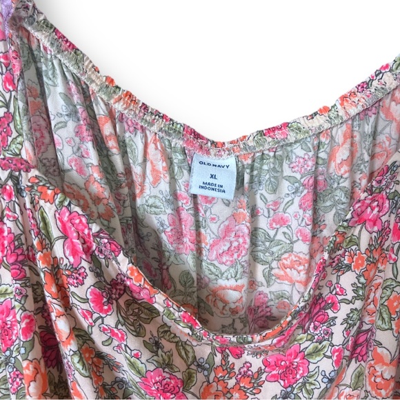 Old Navy Floral Square Neck Tiered Babydoll Dress - Picture 3 of 5